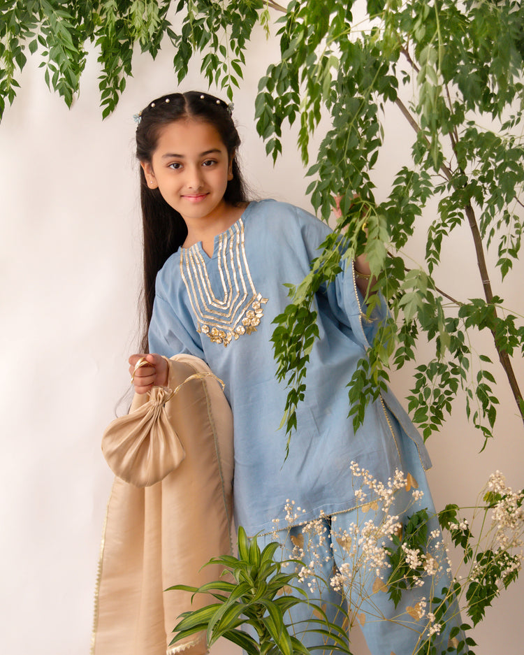 The Hearts Farshi shalwar set (Blue) eac26