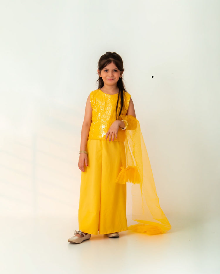 Glimmer yellow dress