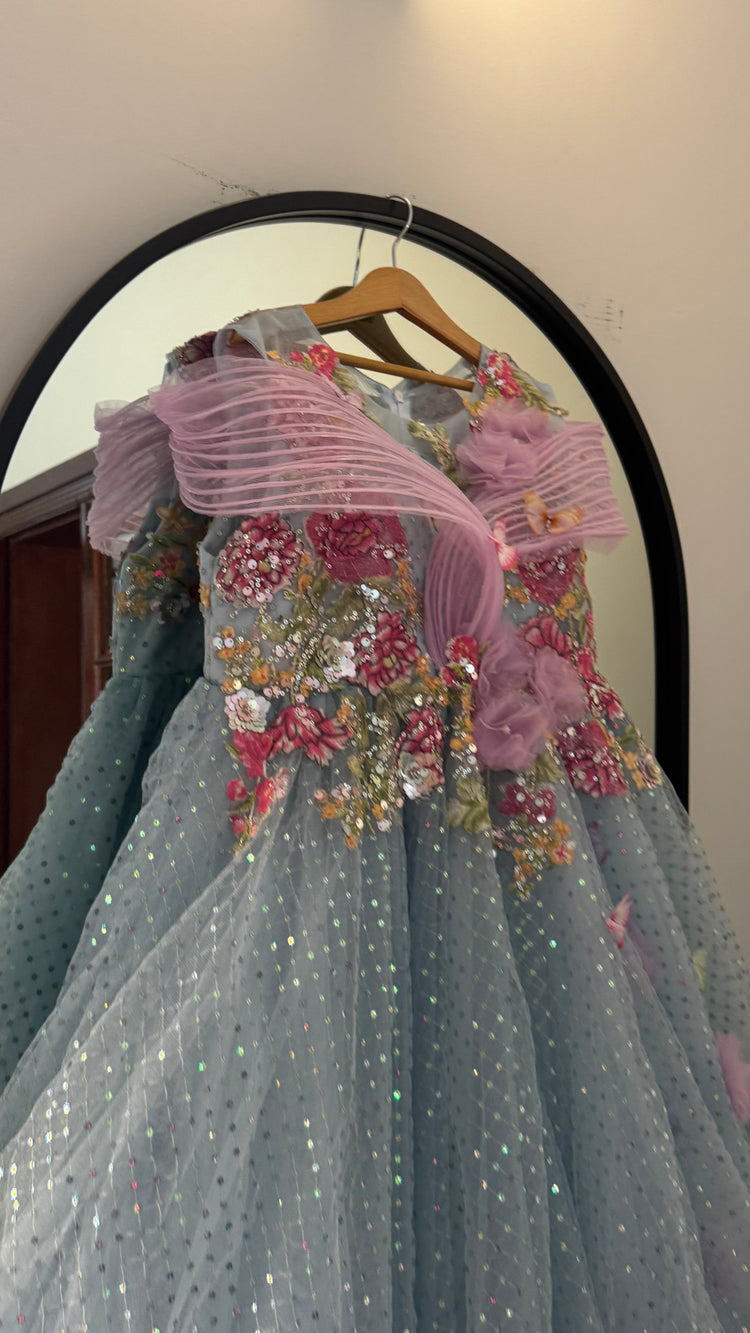 Blue Glazed Gown