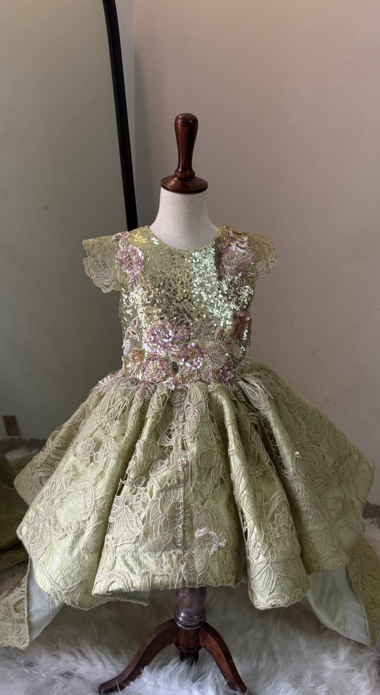 The Secret Garden green tail dress