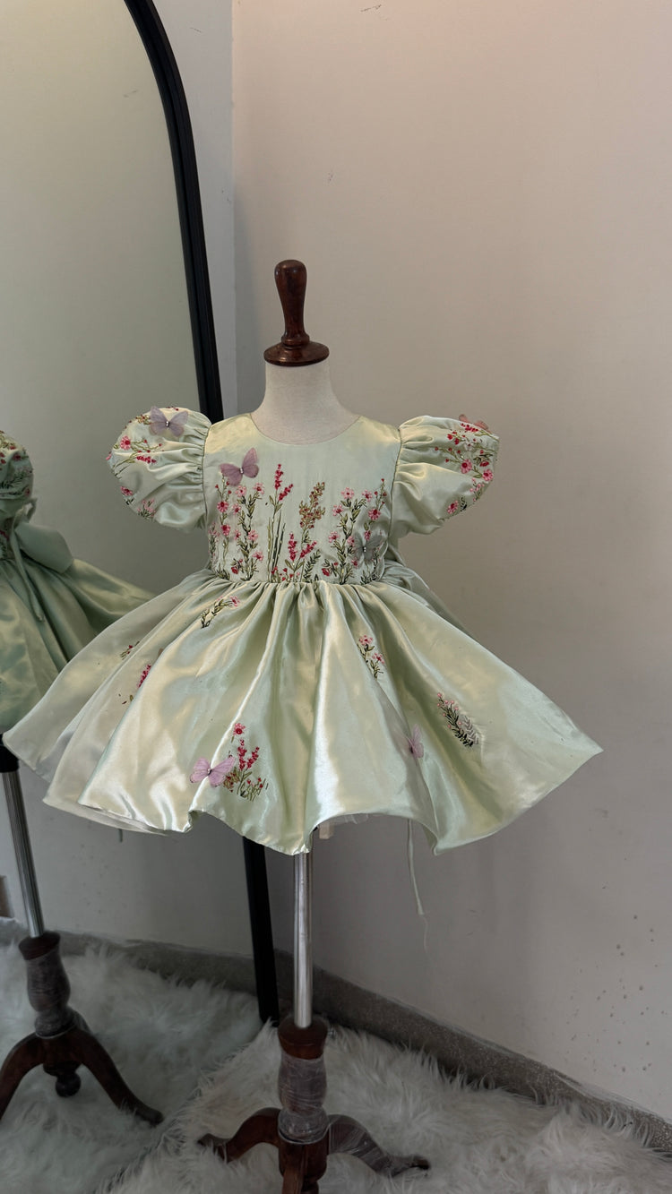 Hiba Pistachio Fairy Dress