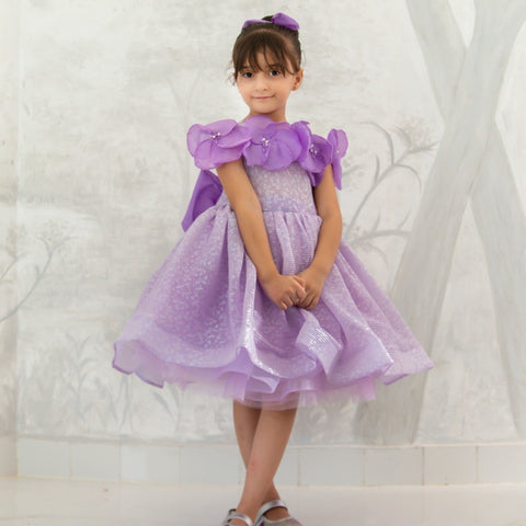 Glittery Lilac Zimi Dress