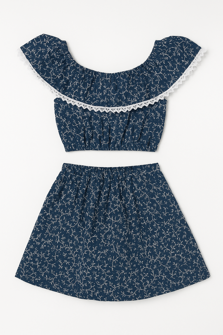 Stary night skirt set