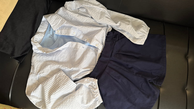 The Linning Blue shorts set