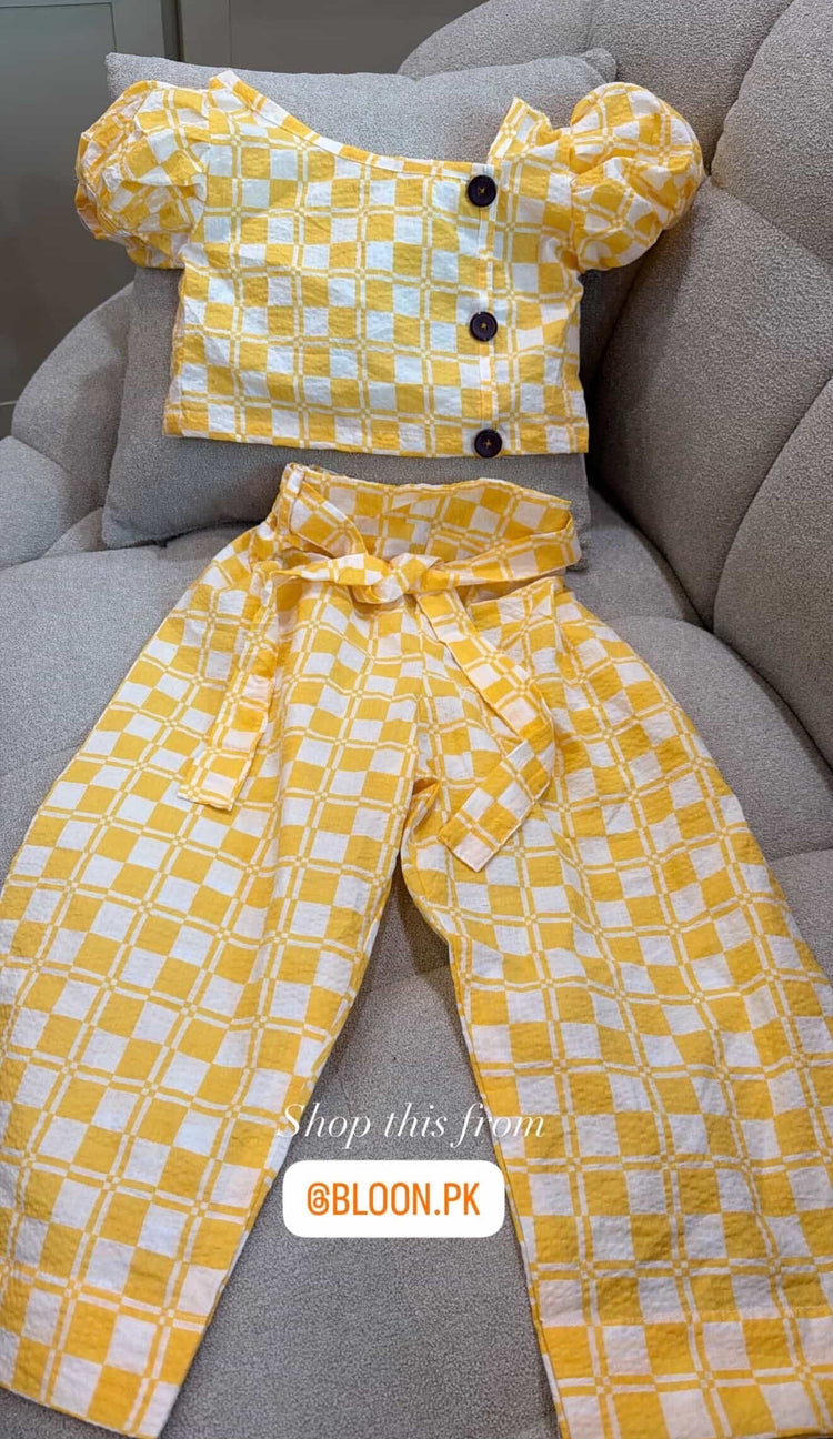 Plaid yellow set