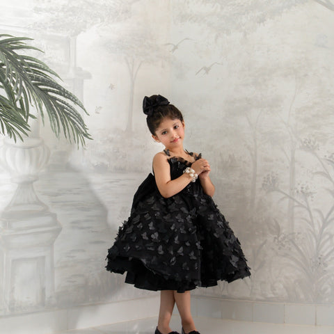 Black butterfly dress