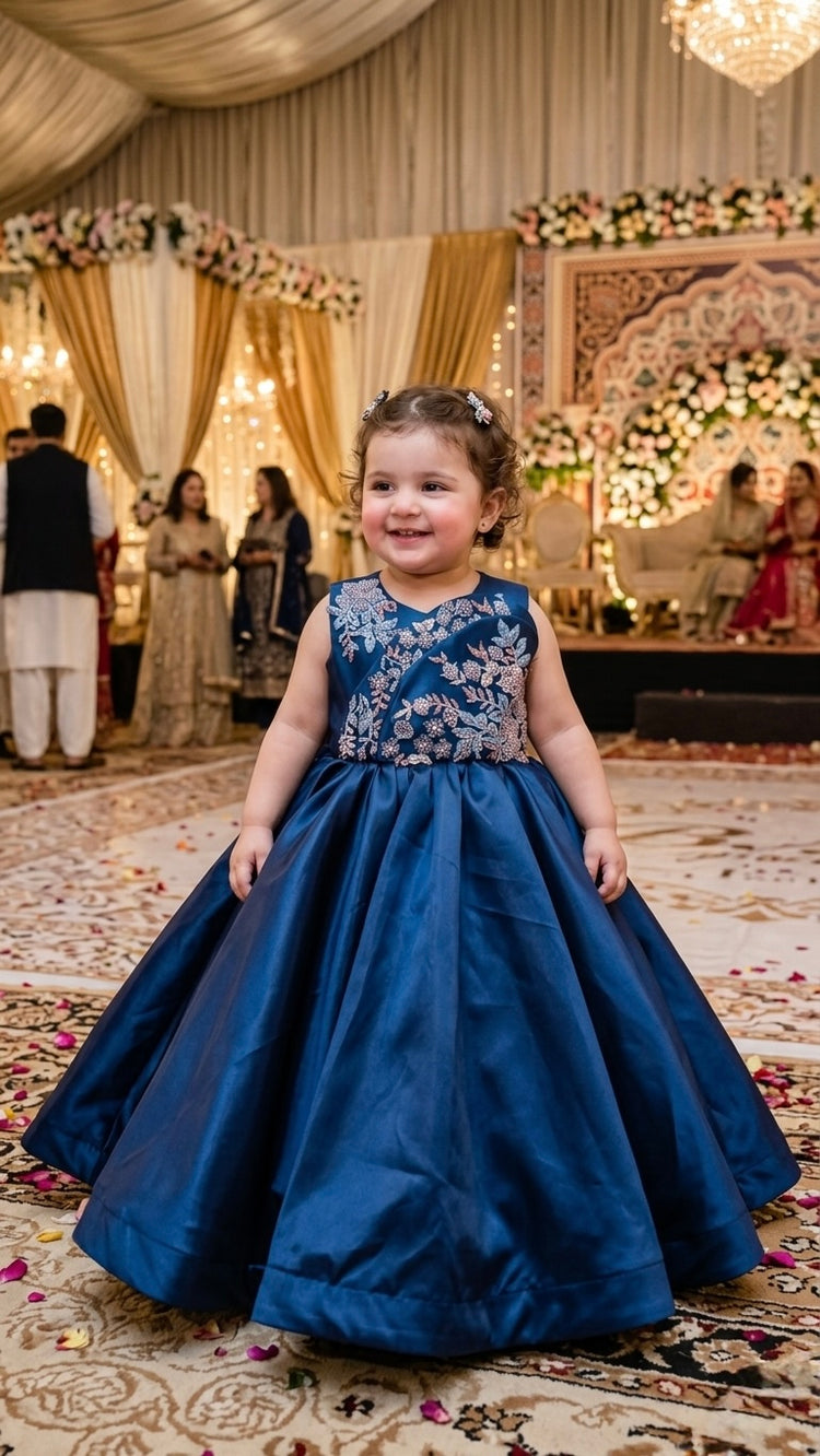 Diana Blue Silk gown