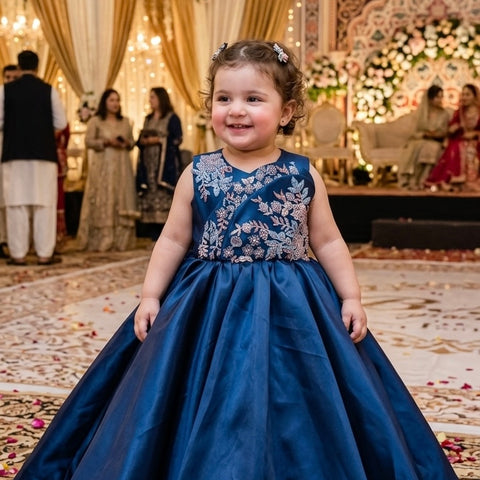 Diana Blue Silk gown