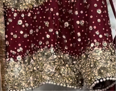 Laleh maroon lehnga set