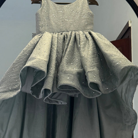 Jewel pistachio tail dress