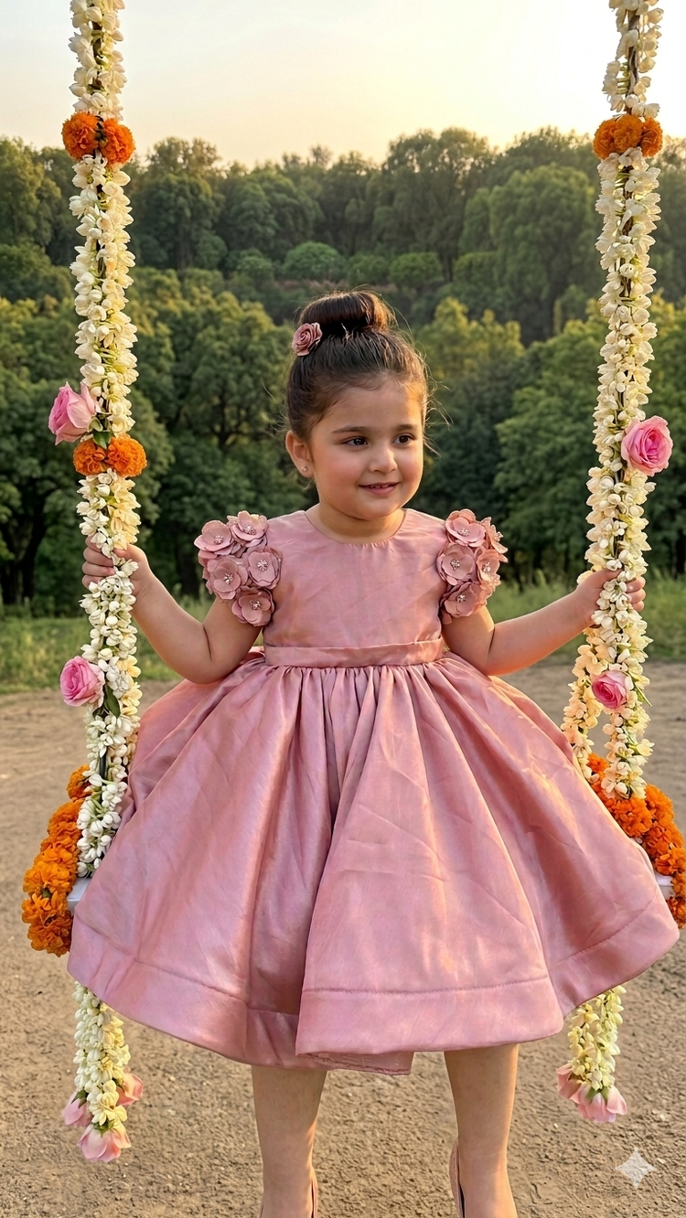 Peach Luxe frock