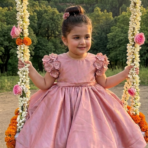 Peach Luxe frock
