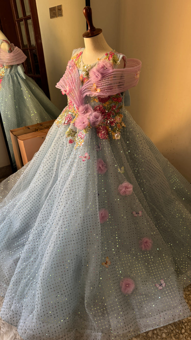 Blue Glazed Gown