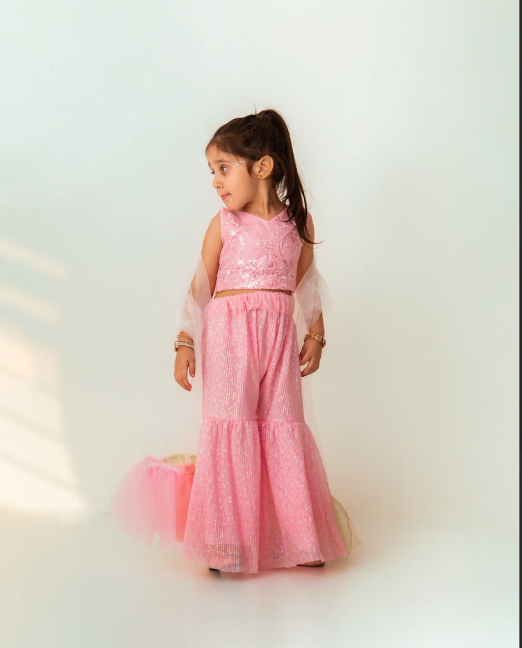 Sitara gharara baby pink
