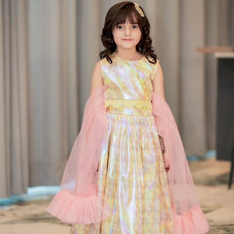 The Lemon pansy lehnga