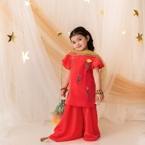 Dehleez set (orange) ec26