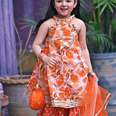 Naranj floral gharara set ec26