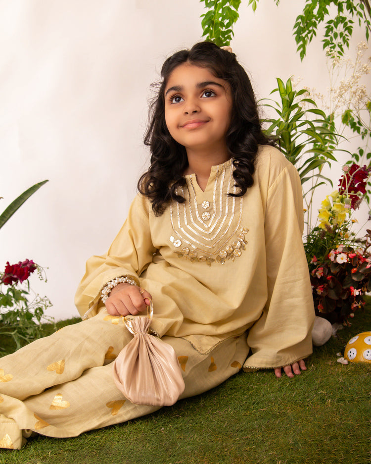 The Hearts farshi shalwar set (beige) eac26