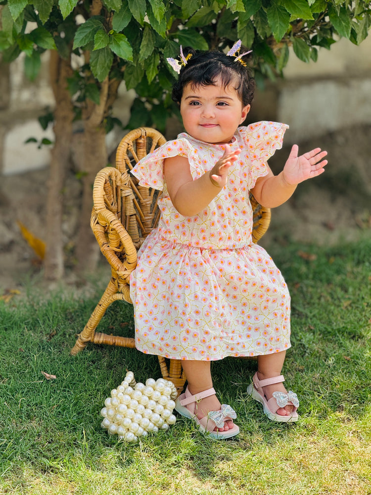 Peony White PINK skirt Set