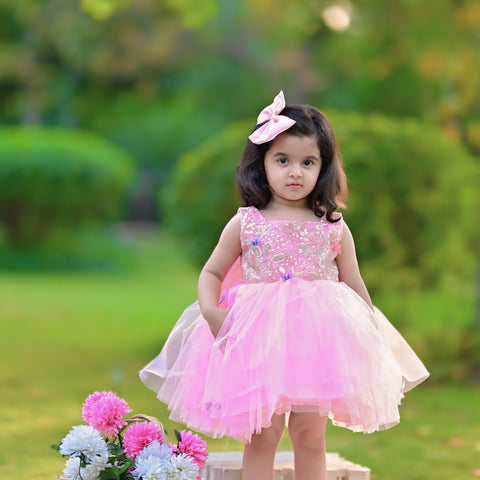 Pink flora winx frock