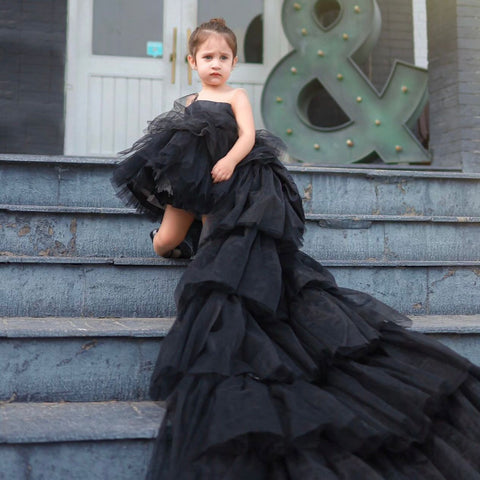 Cruela Black Tail Dress