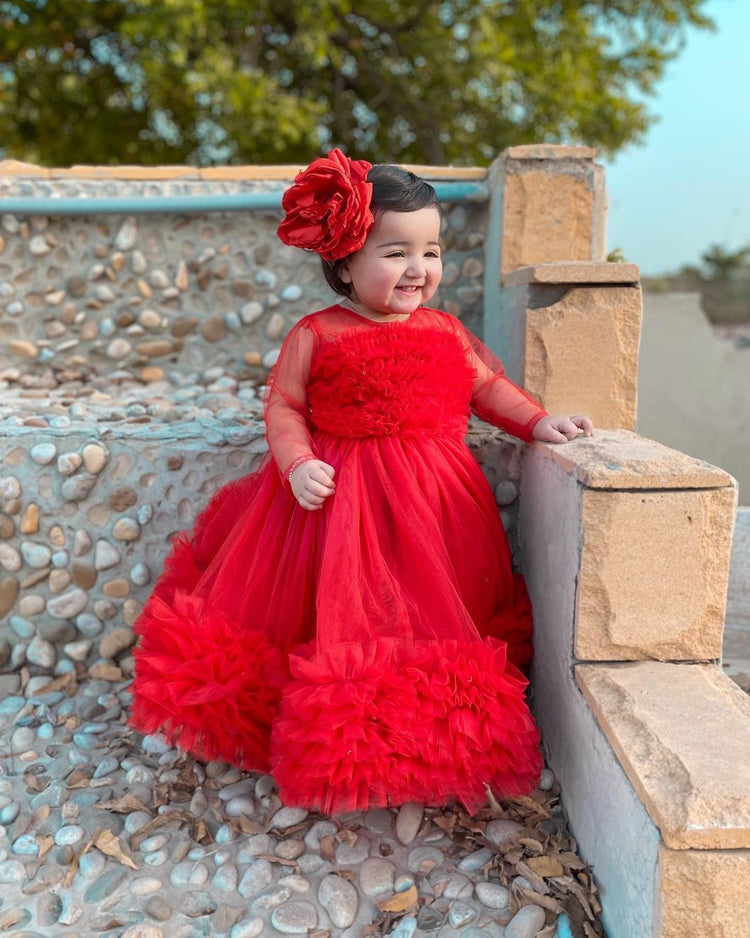 Rose Red Floor Length