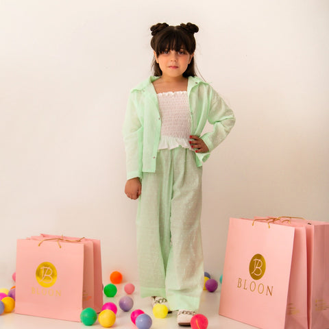 Pistachio Blush Breeze Skirt Set