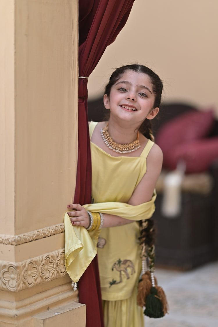 Lemon bakra eid gharara set