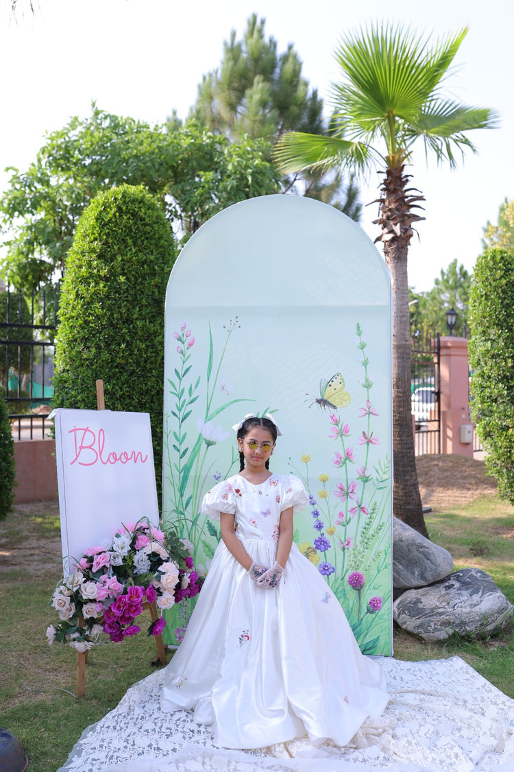 The flutter White gown