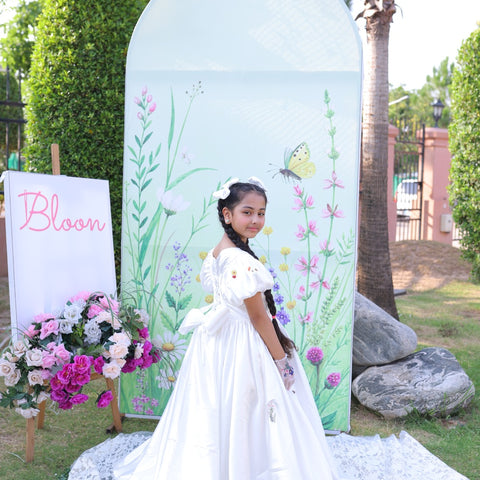 The flutter White gown