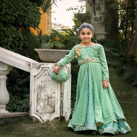 The emerald lehnga set