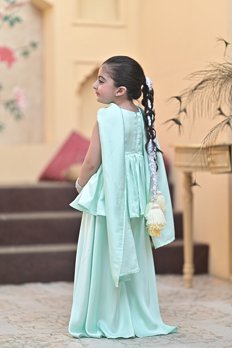 Blue bakra eid gharara set