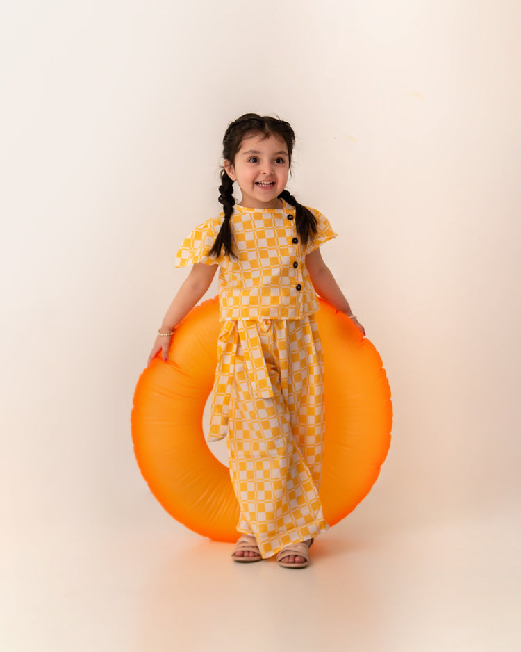 Plaid yellow set