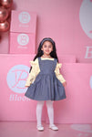 Yellow lining skirt set