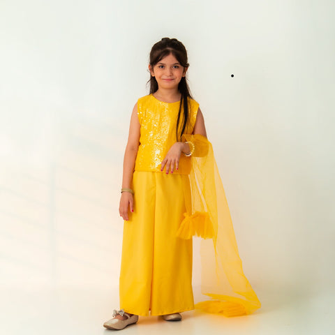 Glimmer yellow dress