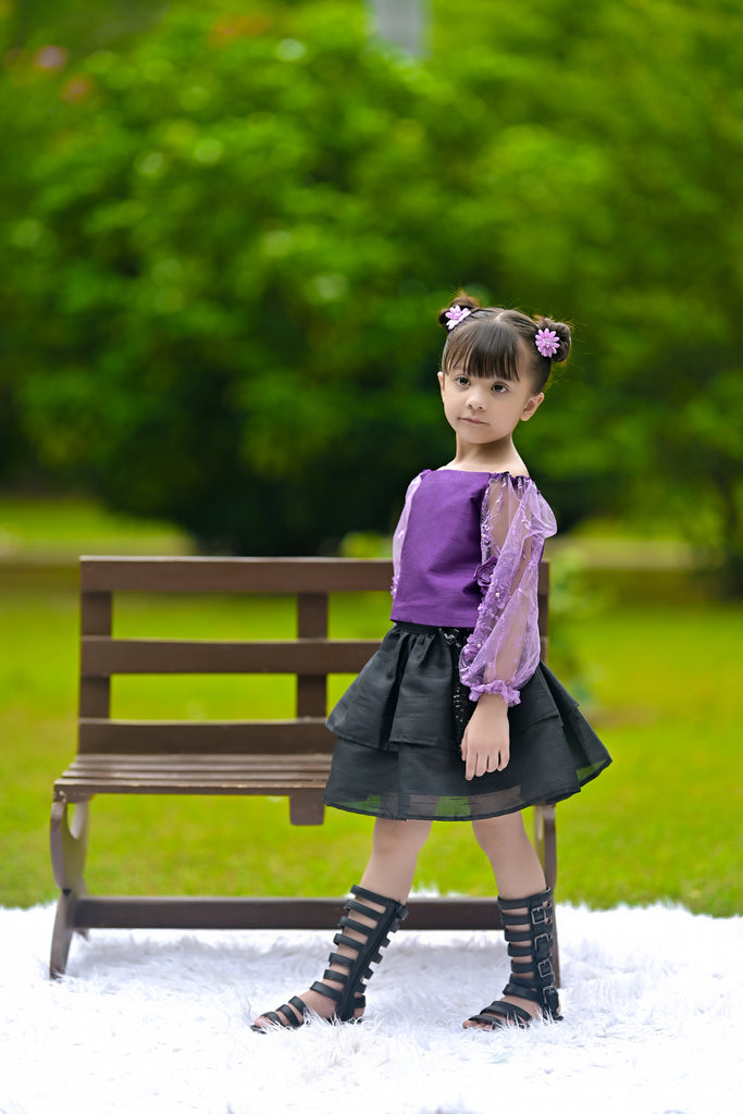 The starlit plum skirt set