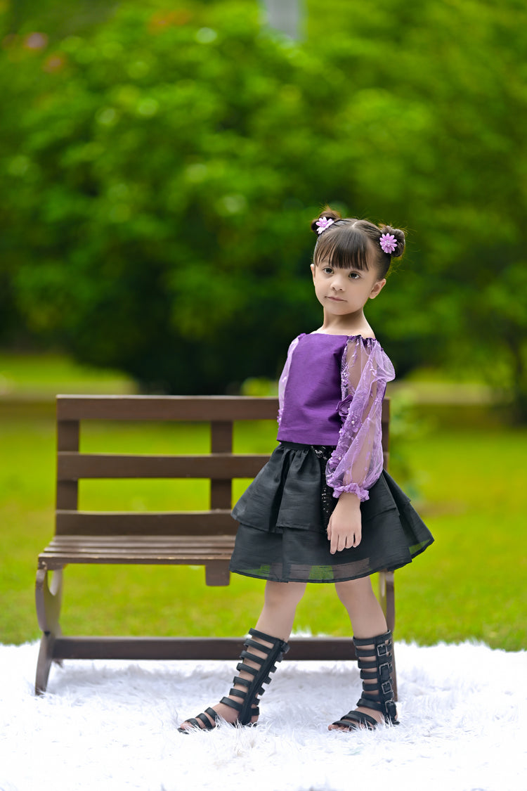 The starlit plum skirt set