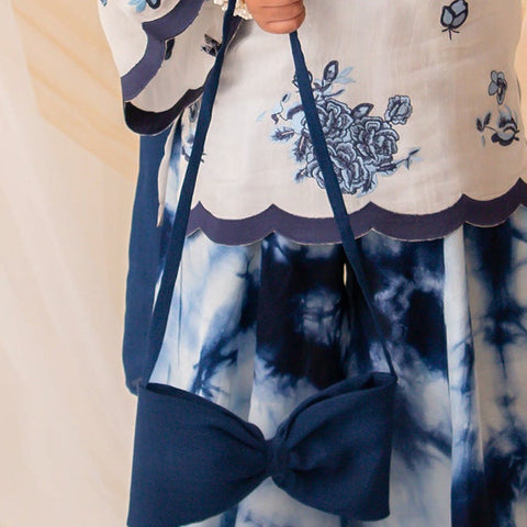 The bow bag  (Blue) ec26