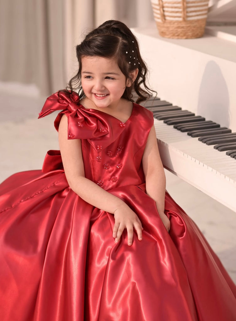 Aizu Red Luxe tail gown