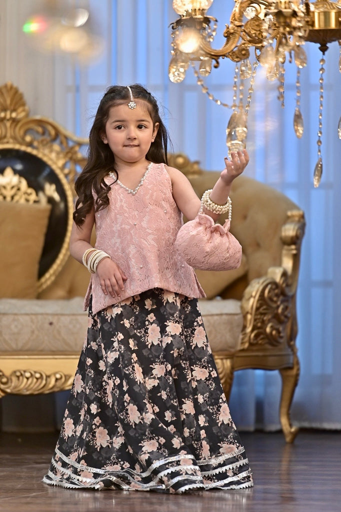 Aizal peach lehnga set ec26