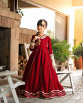 The arzoo velvet red lehenga set