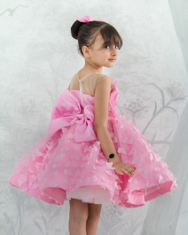 Pink butterfly dress