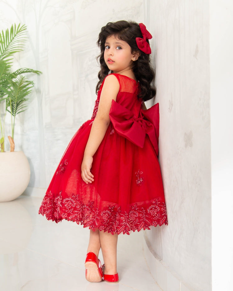 Red Beaded tutu dress