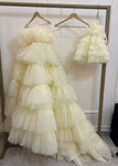 Emaan's Butter Yellow ruffle Gown