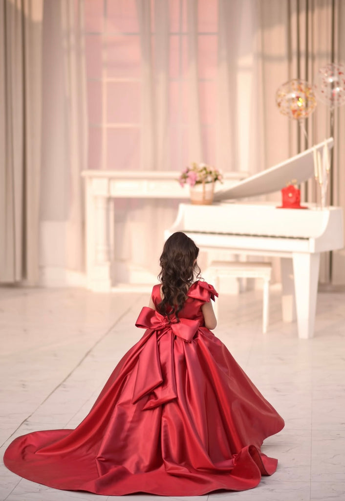 Aizu Red Luxe tail gown