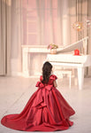 Aizu Red Luxe tail gown
