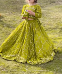 Rang o Aftab lehnga set green