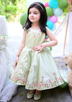 Mimi green Flora tail dress