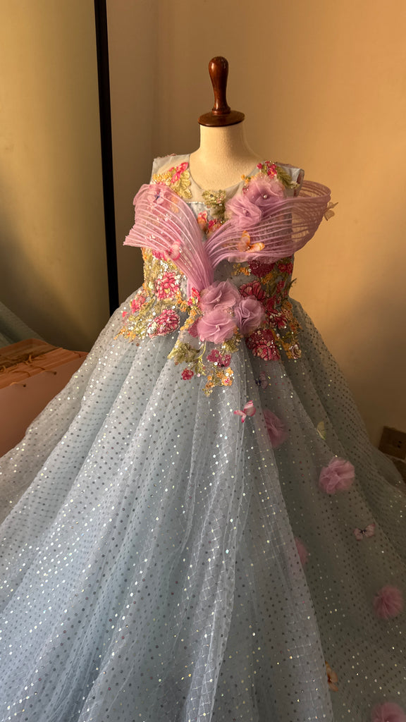 Blue Glazed Gown