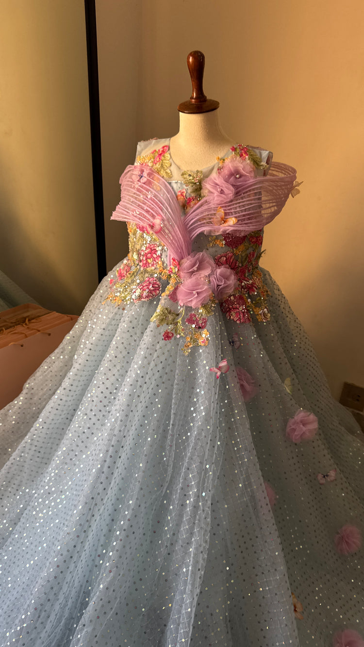 Blue Glazed Gown